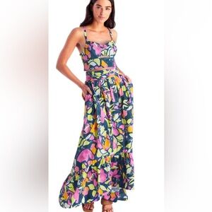 Allison New York Cut out front maxi dress cotton pockets size S